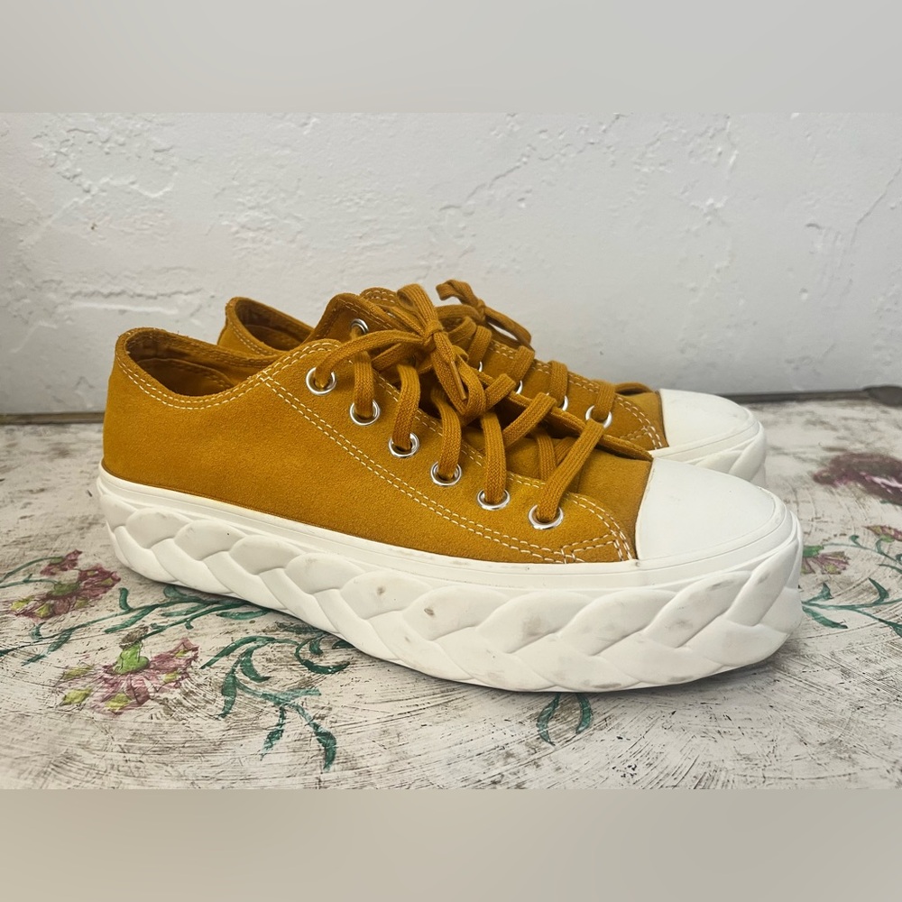 Converse Ochre Sneakers with White Sole - Picture 6 of 7